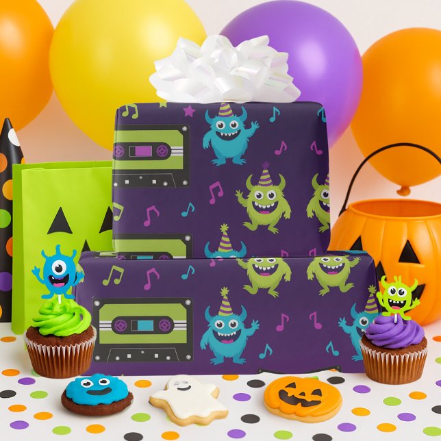 Papier Cadeau Fête de la Danse Monster Anniversaire (Créateur téléchargé)