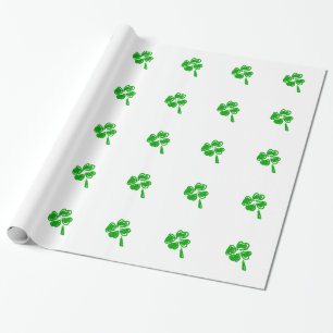 Papier Cadeau Fête de la Saint Patrick au charme vert