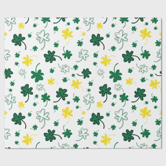 Papier Cadeau Fête de la Saint-Patrick shamrock (Couture)