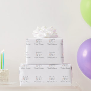 Papier Cadeau Fête de mariage bohème aquarelle Fleur Sauvage