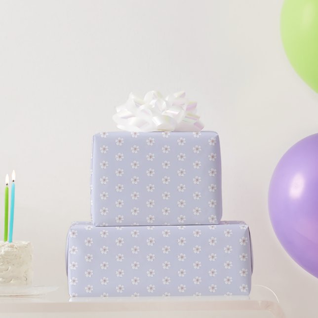 Papier Cadeau Fête de mariage floral lavande (Cadeaux de fête)