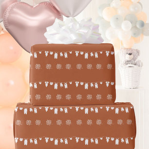Papier Cadeau Fête de Naissance Bohème Minimaliste Mixte au thèm