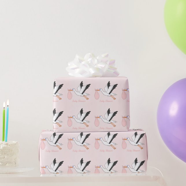 Papier Cadeau Fête de naissance Stork Design (Cadeaux de fête)