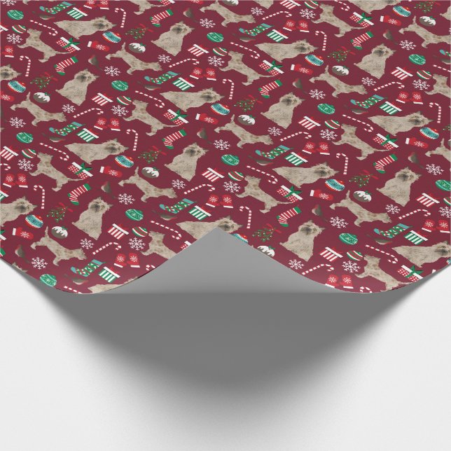 Papier Cadeau Fête de Noël de Cairn Terrier Dog (Coin)