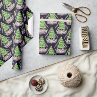 Papier Cadeau Fête de Noël depuis l'espace