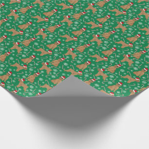 Papier Cadeau Fête de Noël du chien Griffon de Bruxelles