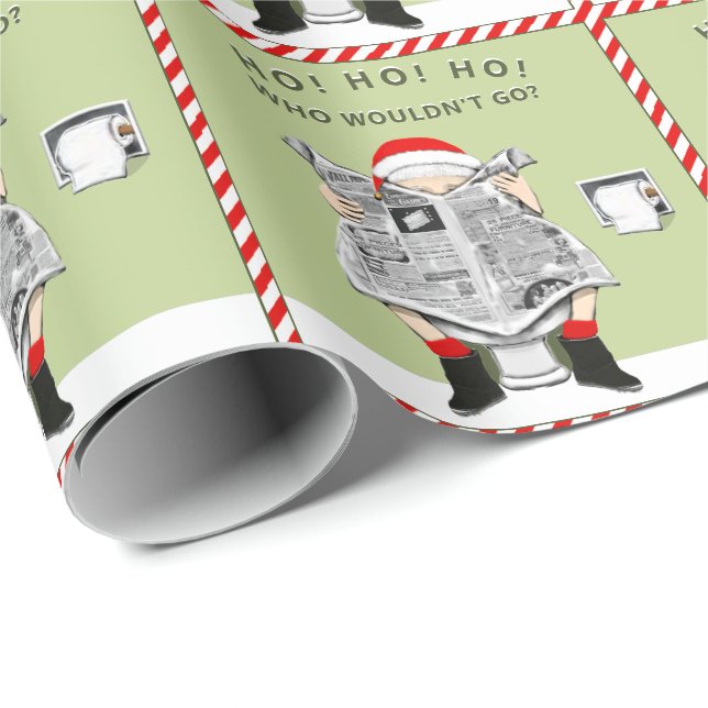 Papier Cadeau Fête de Noël éléphant blanc (Coin rond)