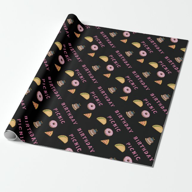 Papier Cadeau Fête de pique-nique d'anniversaire (Déroulé)