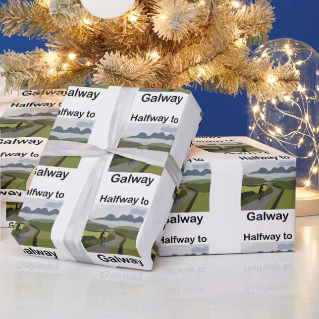 Papier Cadeau Fête de road trip à mi-chemin de Galway (Vacances)