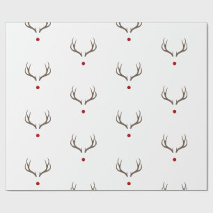 Papier Cadeau Fête de Rudolph Reindeer Antlers