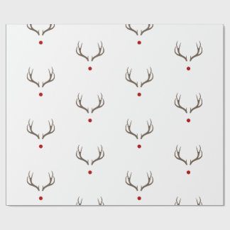 Papier Cadeau Fête de Rudolph Reindeer Antlers
