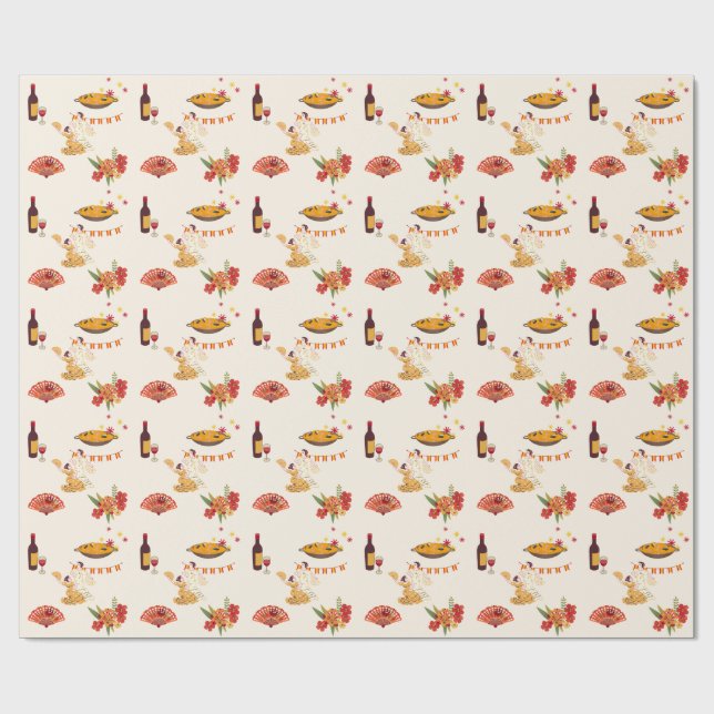 Papier Cadeau Fête de style espagnol (Plat)