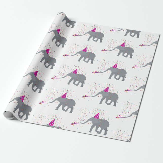 Papier Cadeau Fête des éléphants - Animaux ayant une fête (Déroulé)