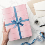 Papier Cadeau Fête des mariées de ruban rose or<br><div class="desc">Mariage de Fête des mariées de ruban rose chic ou toute occasion</div>