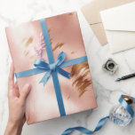 Papier Cadeau Fête des mariées de vache blanche occidentale aux<br><div class="desc">Fête des mariées de vache blanche occidentale aux Faux roses</div>
