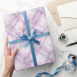 Papier Cadeau Fête des mariées rose perle violet<br><div class="desc">Fête des mariées rose perle violet</div>