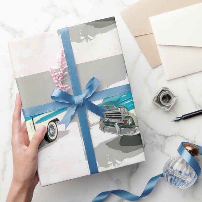 Papier Cadeau Fête des pères classique Camion Chevy (Cadeaux)