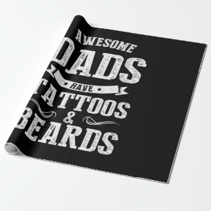 Papier Cadeau Fête des pères Les Padas Géniaux Ont Des Tatouages