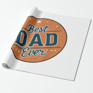 Papier Cadeau Fête des pères Meilleur Père Dans Le Monde