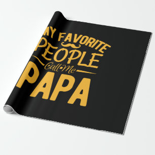 Papier Cadeau Fête des pères Mes Favoris Appelent Moi Papa