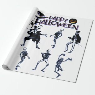 Papier Cadeau Fête des sketons d'horreur