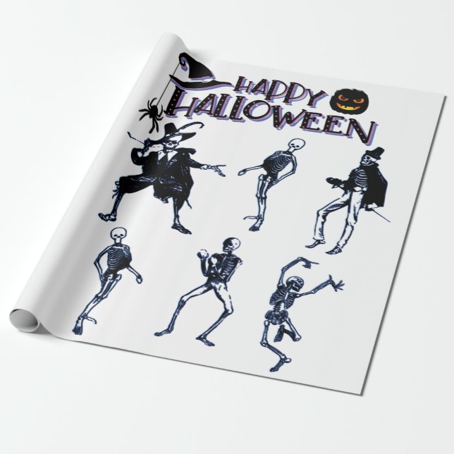 Papier Cadeau Fête des sketons d'horreur (Déroulé)