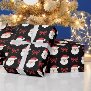 Papier Cadeau Fête du Père Noël et de la Bow rouge unique