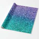 Papier Cadeau Fête Étincelante Violet Lavande & Vert Aqua<br><div class="desc">papier d'emballage personnalisé</div>