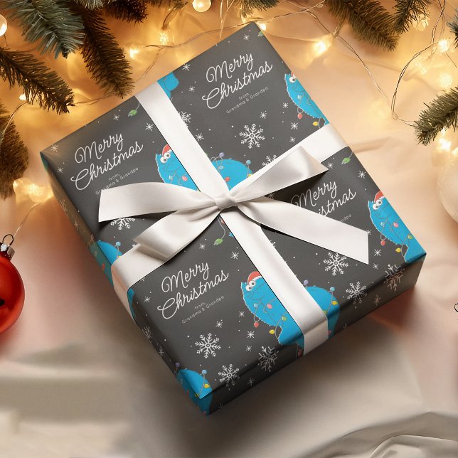 Papier Cadeau Fête Monster de biscuits Vintages personnalisés (Wrapped gift)