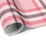 Papier Cadeau Fête Motif de mode à plat rose et gris<br><div class="desc">papier d'emballage personnalisé</div>