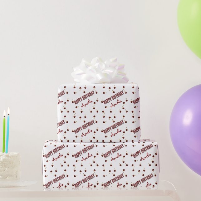 Papier Cadeau Fête personnalisée Red Cherry (Cadeaux de fête)