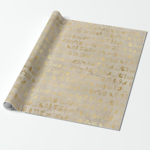 Papier Cadeau Fête sur le thème de l'Égypte en feuille d'or