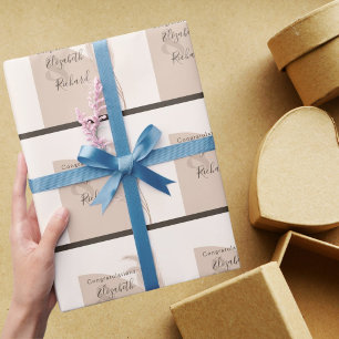Papier Cadeau Fête surprise pour les 80 ans Fleurs bordeaux