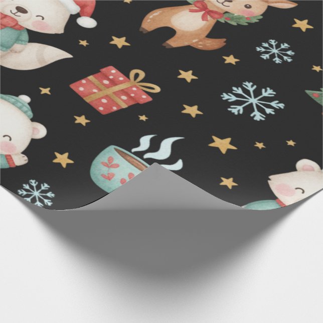 Papier Cadeau Fêtes des Créatures Festives (Coin)