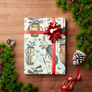 Papier Cadeau Fêtons avec un Golf Party