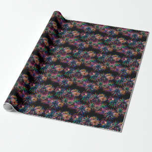 Papier Cadeau Feu de Neon