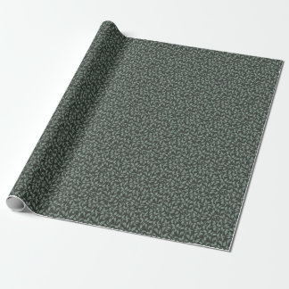 Papier Cadeau Feuillage Botanique Dense Sauge Feuille Rustique s