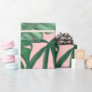Papier Cadeau Feuillage feuilles tropicales Monstera fête
