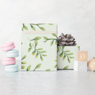 Papier Cadeau Feuillage Vert Feuilles