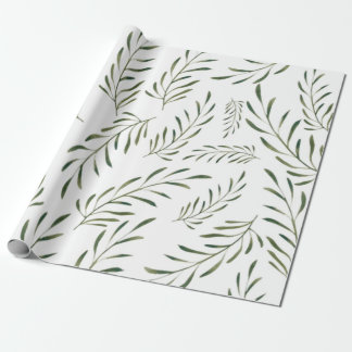Papier Cadeau feuille botanique motif sans soudure