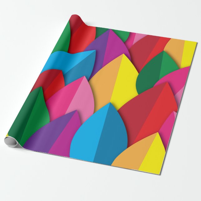 Papier Cadeau Feuille coloré (Déroulé)