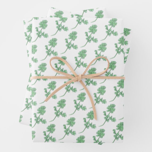 Papier Cadeau Feuille de céleri (En situation)