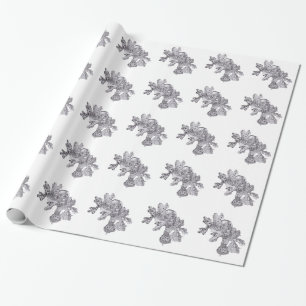 Papier Cadeau Feuille de chute avec des glands