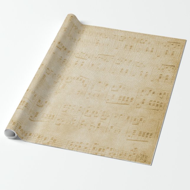 Papier Cadeau Feuille de musique (Déroulé)