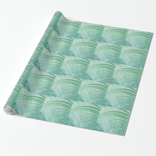 Papier Cadeau Feuille de palmier de plante verte douce (Déroulé)