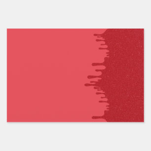 Papier Cadeau Feuille de wrapping rouge personnalisable