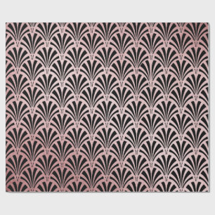 Papier Cadeau Feuille d'or rose de Faux sur l'art déco fascinan