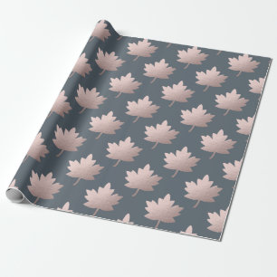 Papier Cadeau feuille élégant feuille d'or rose clair