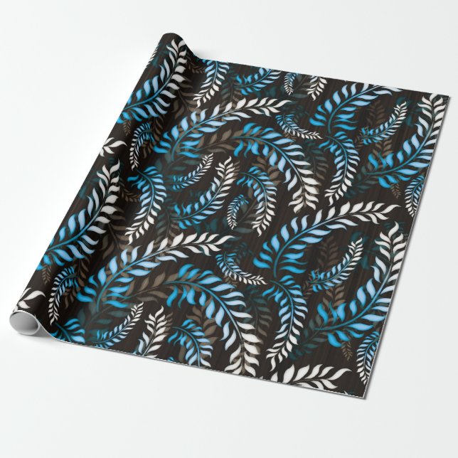 Papier Cadeau Feuille florale (Déroulé)