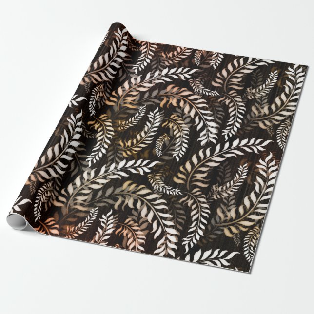 Papier Cadeau Feuille florale (Déroulé)